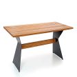 Gartentisch NIEHOFF �Nero Winkelwange Esstisch 160x95� Teakholz geb�rstet